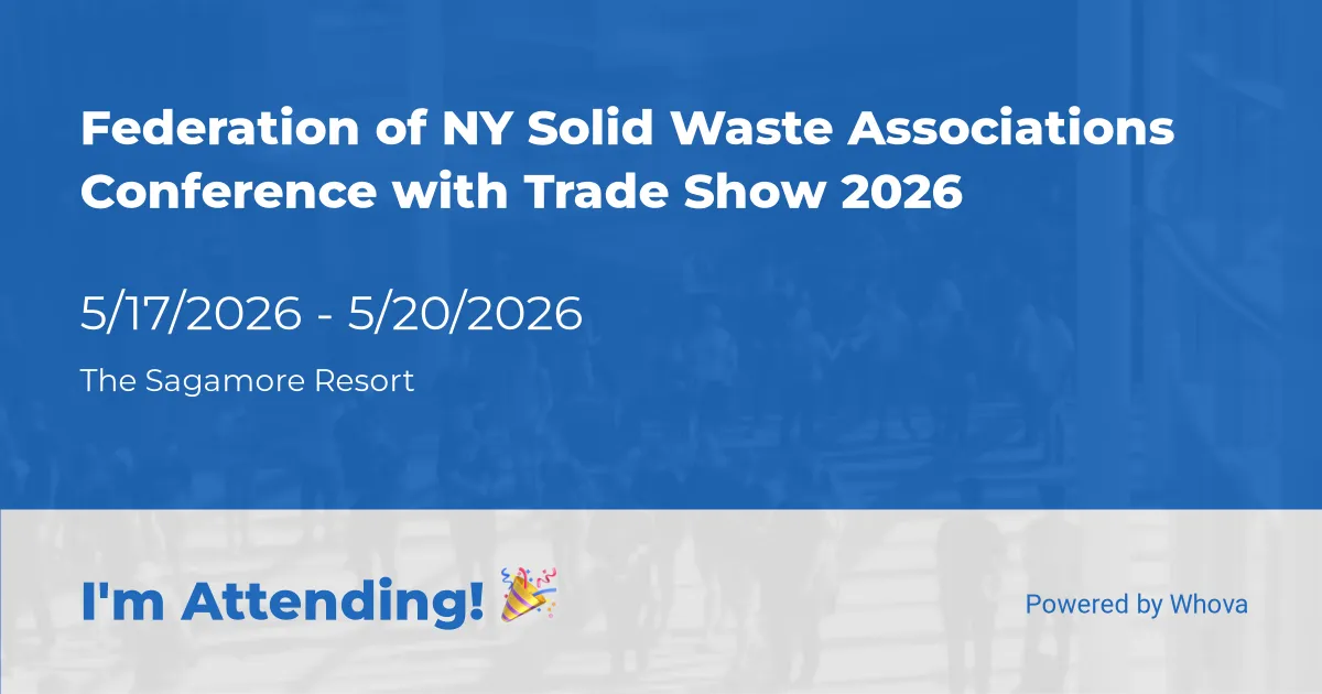WALTER to Attend the Federation of NY Solid Waste Associations Conference & Trade Show 2026